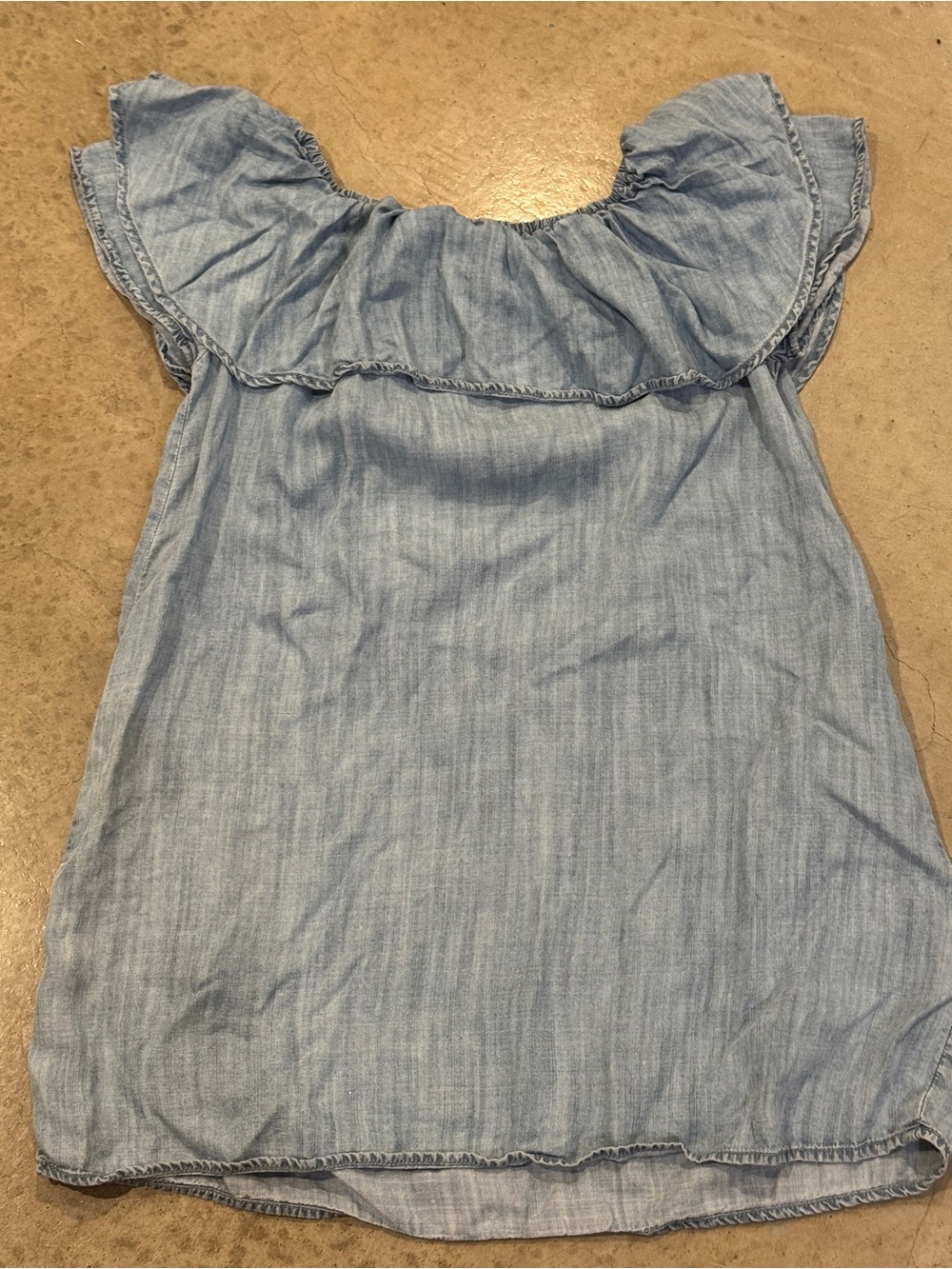 Light Blue Off-Shoulder Ruffle Dress - Picture 3 of 3